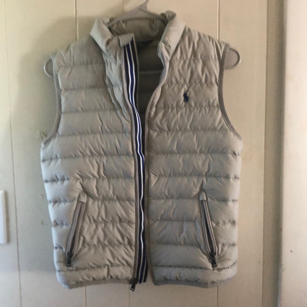 Polo Ralph Lauren Boys gray puffer vest size 10-12